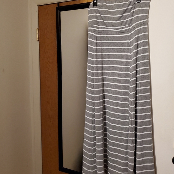 Torrid Gray Strapless Maxi Dress - Picture 1 of 3